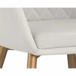 New ⭐ Sunpan Jayna 18" Modern Fabric Dining Armchair In Champagne Gold 💯 -Cheap Office Chairs Store 2160522 5 L
