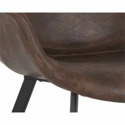 Buy 🛒 Sunpan Mason 18" Modern Faux Leather Dining Armchair In Hearthstone Brown 😀 -Cheap Office Chairs Store 2160669 5 L
