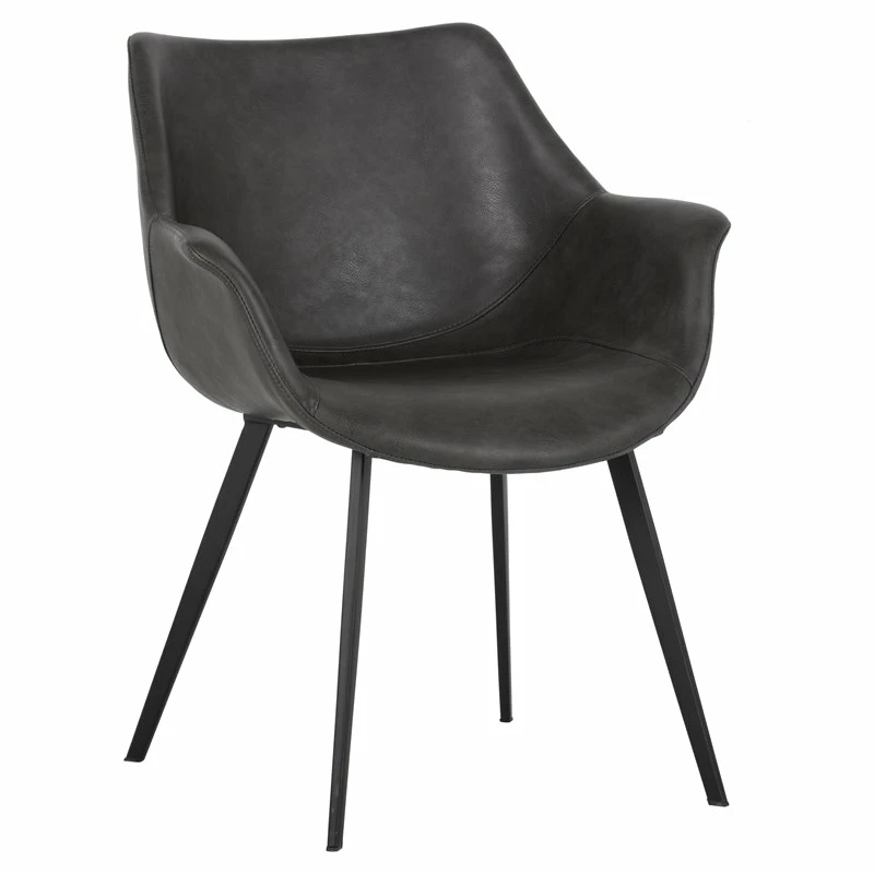 Promo 🥰 Sunpan Mason 18" Modern Faux Leather Dining Armchair In Town Gray 🔔 3 Promo 🥰 Sunpan Mason 18" Modern Faux Leather Dining Armchair In Town Gray 🔔