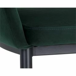 Best deal 😍 Sunpan Thatcher 18" Modern Fabric Dining Armchair In Black/Deep Green Sky 👏 -Cheap Office Chairs Store 2160713 5 L