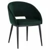 Best deal 😍 Sunpan Thatcher 18" Modern Fabric Dining Armchair In Black/Deep Green Sky 👏