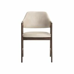 Flash Sale 🧨 Sunpan Milton 18.75" Modern Fabric And Wood Dining Armchair In Bravo Cream 🛒 -Cheap Office Chairs Store 2160729 2 L