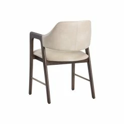 Flash Sale 🧨 Sunpan Milton 18.75" Modern Fabric And Wood Dining Armchair In Bravo Cream 🛒 -Cheap Office Chairs Store 2160729 4 L