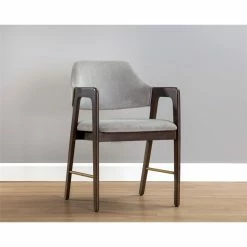 Flash Sale ✨ Sunpan Milton 18.75" Modern Fabric And Wood Dining Armchair In Polo Club Stone 🎁 -Cheap Office Chairs Store 2160731 1 L