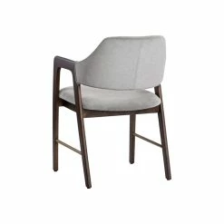 Flash Sale ✨ Sunpan Milton 18.75" Modern Fabric And Wood Dining Armchair In Polo Club Stone 🎁 -Cheap Office Chairs Store 2160731 4 L