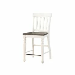 Top 10 👍 Steve Silver Company Steve Silver Joanna Two-tone Ivory And Dark Oak Counter Chair 🛒 -Cheap Office Chairs Store 2163479 3 L