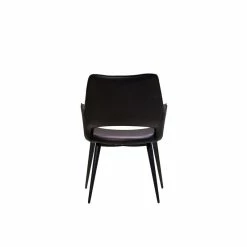 Best Sale 👍 Mobital Stratford 18.5" Modern Faux Leather Arm Chair With Metal Frame In Black 🤩 -Cheap Office Chairs Store 2170078 4 L