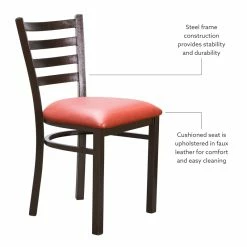 Cheapest ✔️ Linon Lassiter Metal Side Chair Set Of Two In Antique Bronze And Red ✔️ -Cheap Office Chairs Store 2171315 20 L