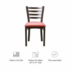 Cheapest ✔️ Linon Lassiter Metal Side Chair Set Of Two In Antique Bronze And Red ✔️ -Cheap Office Chairs Store 2171315 23 L