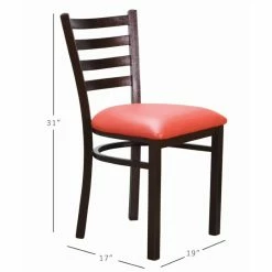 Cheapest ✔️ Linon Lassiter Metal Side Chair Set Of Two In Antique Bronze And Red ✔️ -Cheap Office Chairs Store 2171315 25 L