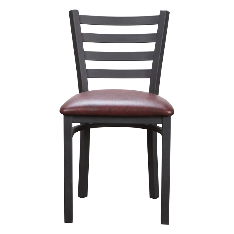 Outlet ๐ Linon Lassiter Metal Side Chair Set Of Two In Black And Burgundy ๐ 4 Outlet ๐ Linon Lassiter Metal Side Chair Set Of Two In Black And Burgundy ๐ - Image 2