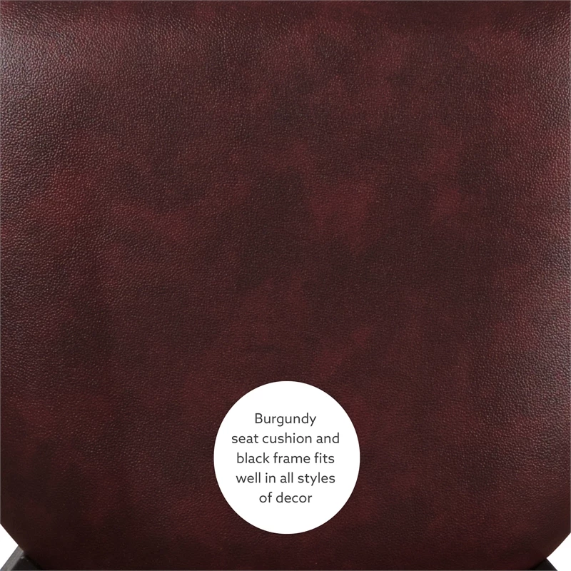 Outlet ๐ Linon Lassiter Metal Side Chair Set Of Two In Black And Burgundy ๐ 13 Outlet ๐ Linon Lassiter Metal Side Chair Set Of Two In Black And Burgundy ๐ - Image 11