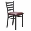 Outlet 🎁 Linon Lassiter Metal Side Chair Set Of Two In Black And Burgundy 🔔 -Cheap Office Chairs Store 2171384 2 L