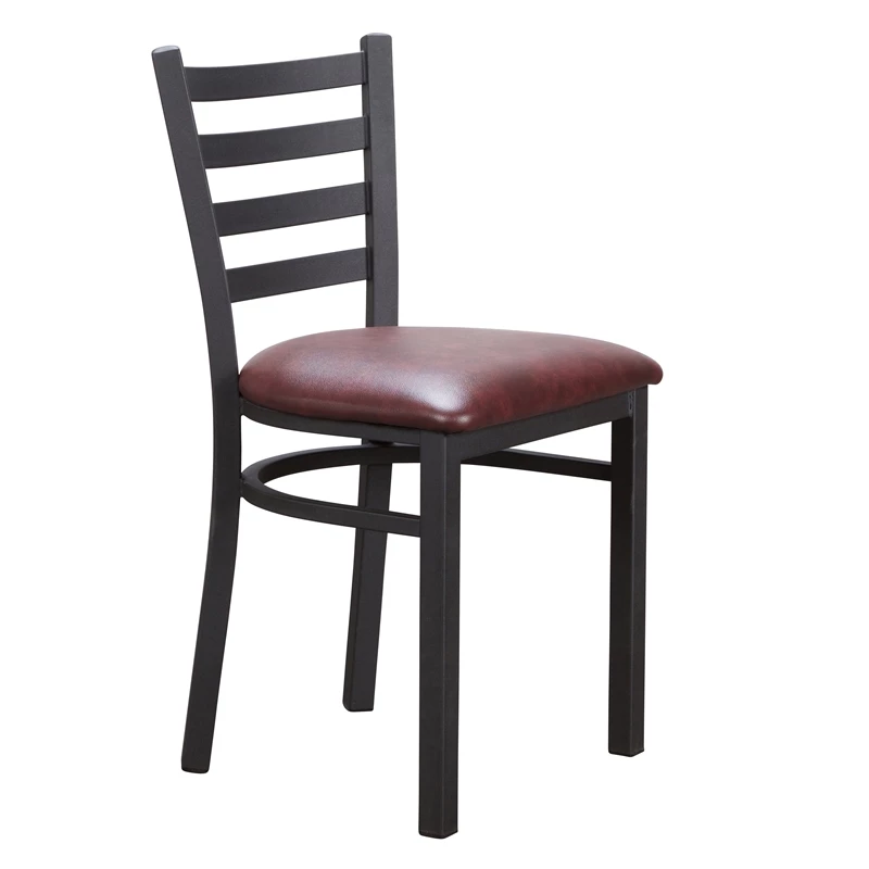 Outlet ๐ Linon Lassiter Metal Side Chair Set Of Two In Black And Burgundy ๐ 3 Outlet ๐ Linon Lassiter Metal Side Chair Set Of Two In Black And Burgundy ๐
