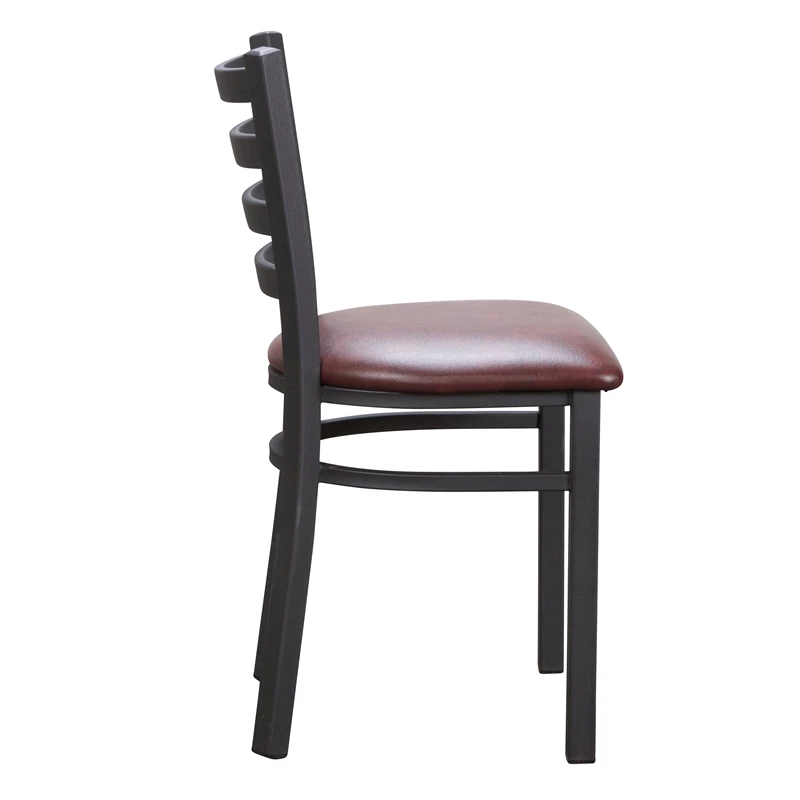 Outlet ๐ Linon Lassiter Metal Side Chair Set Of Two In Black And Burgundy ๐ 5 Outlet ๐ Linon Lassiter Metal Side Chair Set Of Two In Black And Burgundy ๐ - Image 3