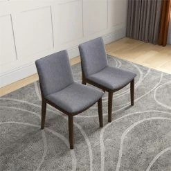 Outlet 💯 Ashcroft Valentine Mid-Century Modern Light Gray Fabric Dining Chair Set Of 2 🌟 10 Outlet 💯 Ashcroft Valentine Mid-Century Modern Light Gray Fabric Dining Chair Set Of 2 🌟 -Cheap Office Chairs Store 2171388 24 L