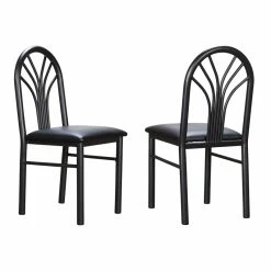 Best Sale 😉 Linon Lemmie Metal Side Chairs Set Of Two In Black 👏 -Cheap Office Chairs Store 2171399 16 L