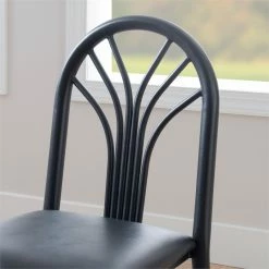 Best Sale 😉 Linon Lemmie Metal Side Chairs Set Of Two In Black 👏 -Cheap Office Chairs Store 2171399 19 L