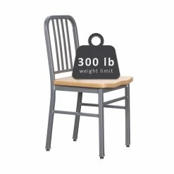 Buy ⭐ Linon Badden Metal Side Chairs Set Of Two In Silver ❤️ -Cheap Office Chairs Store 2171436 1 L