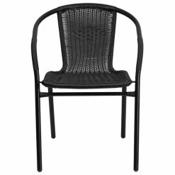 Brand new 😉 Flash Furniture Stackable Rattan Curved Back Dining Chair In Black (Set Of 2) 🎉 15 Brand new 😉 Flash Furniture Stackable Rattan Curved Back Dining Chair In Black (Set Of 2) 🎉 -Cheap Office Chairs Store 2183378 12 L
