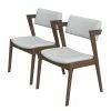 Outlet 🥰 Ashcroft Vego Mid-Century Modern Fabric Dining Chair In Gray (Set Of 2) 🤩 -Cheap Office Chairs Store 2184268 16 L