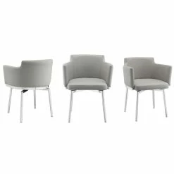 Budget 🥰 Casabianca Furniture Modern Suzzie Faux Dining Chair In Gray ⭐ -Cheap Office Chairs Store 2192367 1 L