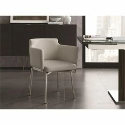 Budget 🥰 Casabianca Furniture Modern Suzzie Faux Dining Chair In Gray ⭐ -Cheap Office Chairs Store 2192367 2 L