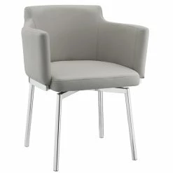 Budget ๐ฅฐ Casabianca Furniture Modern Suzzie Faux Dining Chair In Gray โญ