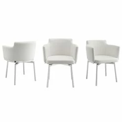 Discount ❤️ Casabianca Furniture Modern Suzzie Faux Dining Chair In White 🔥 -Cheap Office Chairs Store 2192368 1 L