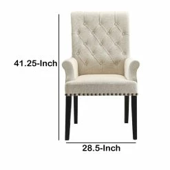 New ❤️ Benjara 26.75" Contemporary Wood Dining Chairs In Cream And Smokey Black 🛒 11 New ❤️ Benjara 26.75" Contemporary Wood Dining Chairs In Cream And Smokey Black 🛒 -Cheap Office Chairs Store 2200612 4 L