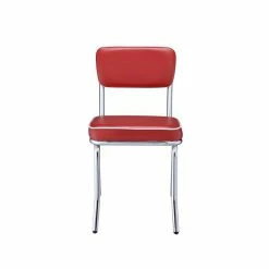 Cheap ✨ Benjara 21" Contemporary Leather Upholstered Dining Side Chair In Red (Set Of 2) ⭐ 8 Cheap ✨ Benjara 21" Contemporary Leather Upholstered Dining Side Chair In Red (Set Of 2) ⭐ -Cheap Office Chairs Store 2200818 1 L