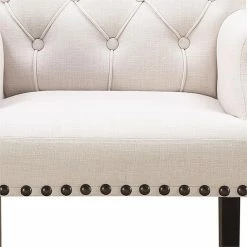 Wholesale 🥰 Benjara William Parson 26.75" Wood Side Dining Chairs In Beige And Smokey Black 👍 -Cheap Office Chairs Store 2200830 3 L