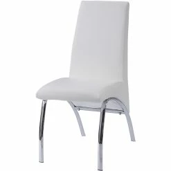 Top 10 🎁 ACME Furniture ACME Pervis Side Chair In White PU And Chrome 🎉