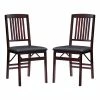 Cheap 🛒 Linon Triena Set Of Two Wood Mission Back Dining Chair In Espresso Brown 👏 -Cheap Office Chairs Store 220257 9 L