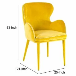 Cheapest ⭐ Benjara 33 Inch Wingback Dining Chair With High Curvy Arms- Yellow Fabric ❤️ 14 Cheapest ⭐ Benjara 33 Inch Wingback Dining Chair With High Curvy Arms- Yellow Fabric ❤️ -Cheap Office Chairs Store 2207258 5 L