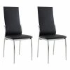 Cheap 🎉 Benjara Kalawao 17.25" Contemporary Leather Side Chair In Black (Set Of 2) 🔥 -Cheap Office Chairs Store 2207387 2 L