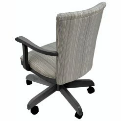 Cheap 👍 Tobias Designs 38" Caster Wood Dining Chair On Wheels In Natural Fun/Gray 👍 -Cheap Office Chairs Store 2209816 1 L