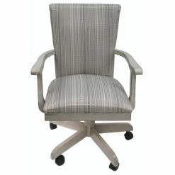 Best Sale 🔔 Tobias Designs 38" Solid Caster Wood Dining Chair On Wheels In Natural Fun ⭐