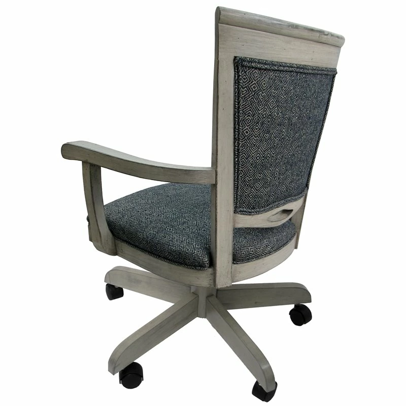 Best Pirce 🤩 Tobias Designs 37" Swivel Wood Dining Caster Chair In Kokomo Azure Gray 👏 4 Best Pirce 🤩 Tobias Designs 37" Swivel Wood Dining Caster Chair In Kokomo Azure Gray 👏 - Image 2