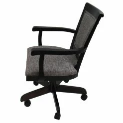 Buy 🧨 Tobias Designs 37" Swivel Wood Dining Caster Chair In Mojave Gray 😉 -Cheap Office Chairs Store 2209855 2 L