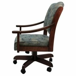 Top 10 ⭐ Tobias Designs Casa 37" Swivel Wood Dining Caster Chair In Blue/Dark Brown ⌛ -Cheap Office Chairs Store 2209880 2 L