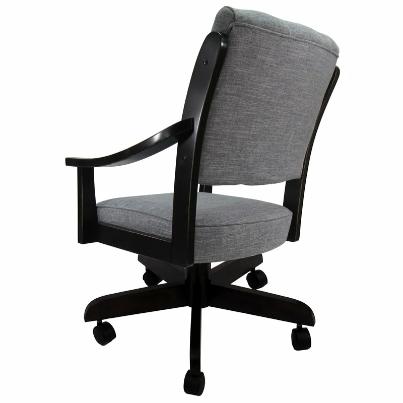 Promo ❤️ Tobias Designs Casa 37" Swivel Wood Dining Caster Chair In Blended Gray ✨ 4 Promo ❤️ Tobias Designs Casa 37" Swivel Wood Dining Caster Chair In Blended Gray ✨ - Image 2