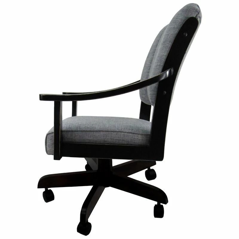 Promo ❤️ Tobias Designs Casa 37" Swivel Wood Dining Caster Chair In Blended Gray ✨ 5 Promo ❤️ Tobias Designs Casa 37" Swivel Wood Dining Caster Chair In Blended Gray ✨ - Image 3