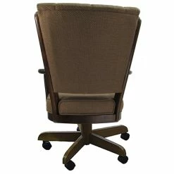 Coupon 🧨 Tobias Designs Classic Caster 37" Wood Dining Chair In Negev Brown/Dark Walnut ⭐ -Cheap Office Chairs Store 2209920 1 L