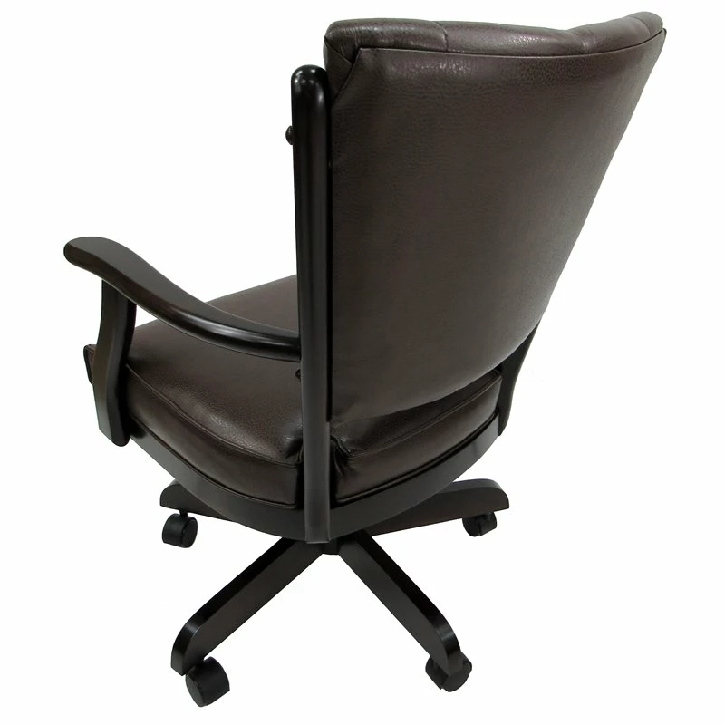 Best Pirce ๐ Tobias Designs Classic Caster 37" Wood Dining Chair In Brown/Dark Cherry ๐ 4 Best Pirce ๐ Tobias Designs Classic Caster 37" Wood Dining Chair In Brown/Dark Cherry ๐ - Image 2