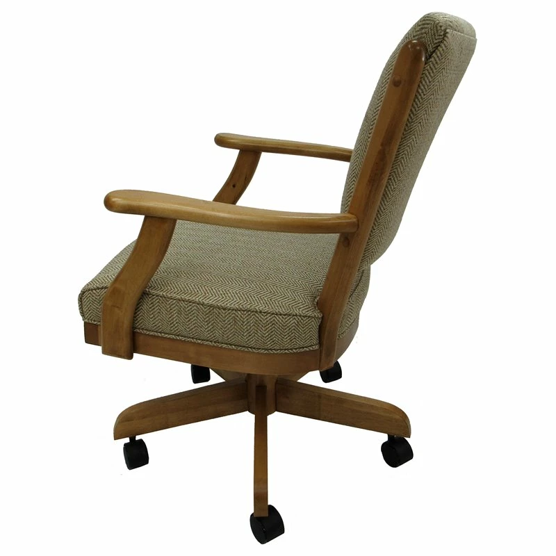 Outlet 👍 Tobias Designs Classic Caster 37" Wood Dining Chair On Wheels In Beige 🛒 5 Outlet 👍 Tobias Designs Classic Caster 37" Wood Dining Chair On Wheels In Beige 🛒 - Image 3