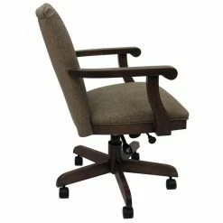 Best deal 😀 Tobias Designs Mango 37" Wood Caster Chair With Wheels In Spotted Brown ⌛ -Cheap Office Chairs Store 2210018 2 L