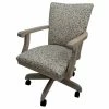 Outlet ✨ Tobias Designs Mango 37" Wood Caster Chair With Wheels In Spring Mix Gray/Oak ⌛