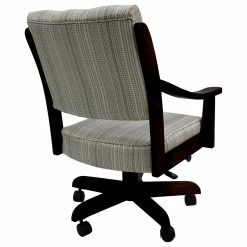 Coupon 🛒 Tobias Designs Casa 37" Swivel Wood Dining Caster Chair In Natural/ Black 🥰 -Cheap Office Chairs Store 2210034 1 L