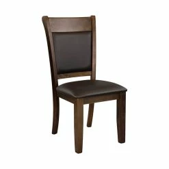 Best Pirce 🛒 Lexicon Wieland 19" Transitional Wood Dining Room Side Chair In Brown (Set Of 2) 🥰 -Cheap Office Chairs Store 2211920 2 L